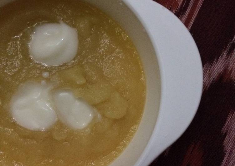 resep lengkap untuk Pure apel + yoghurt