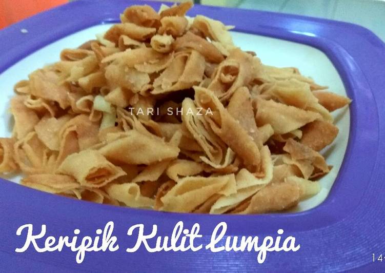 bahan dan cara membuat Keripik Kulit Lumpia