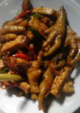 Ceker oseng tahu kecap