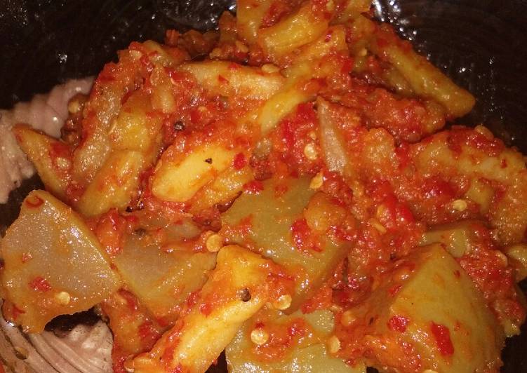 resep lengkap untuk Sambal kikil kentang ala anak kos