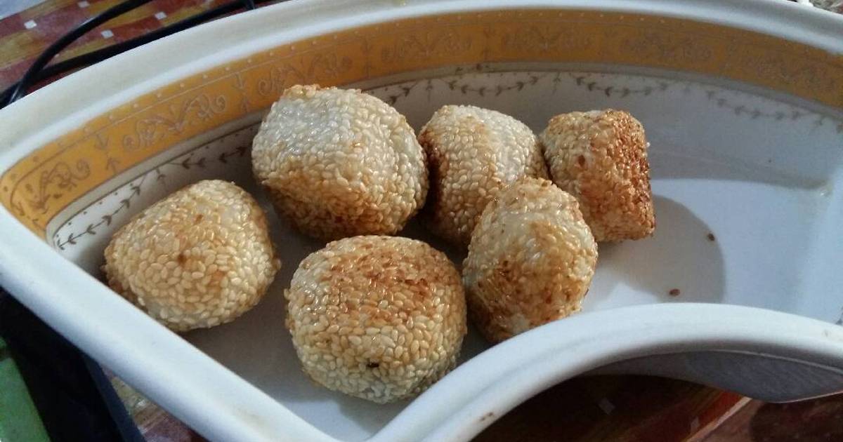 Resep Onde-onde isi kacang hijau gurih garing nyoy