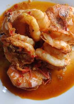 Tumis udang pedas manis