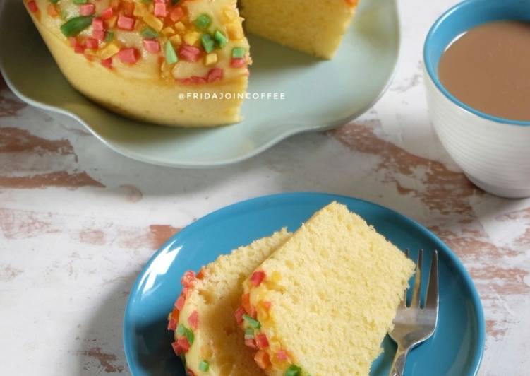 cara membuat Bolu Tape Kukus (No Mixer)