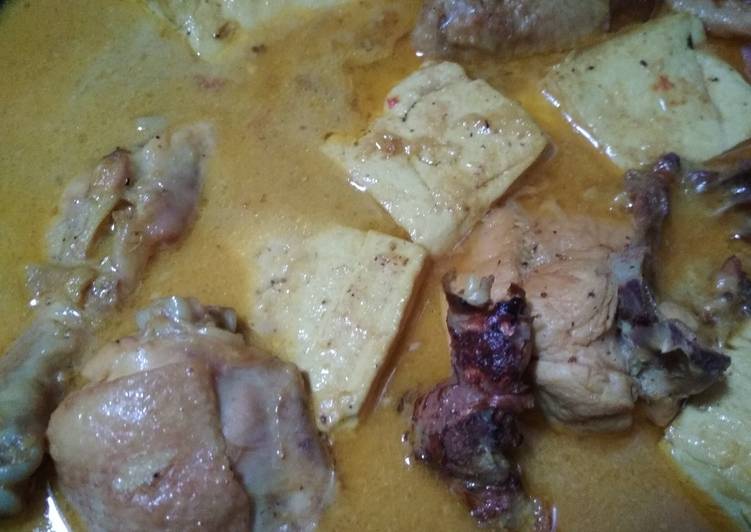 Resep Opor tahu daging ayam resep mertua By Ummu Azzam ubay
