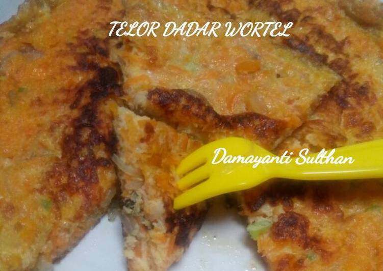 bahan dan cara membuat Telur Dadar Wortel