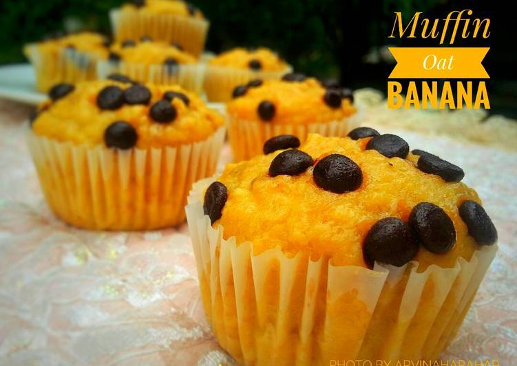 gambar untuk resep makanan Muffin Oat Banana