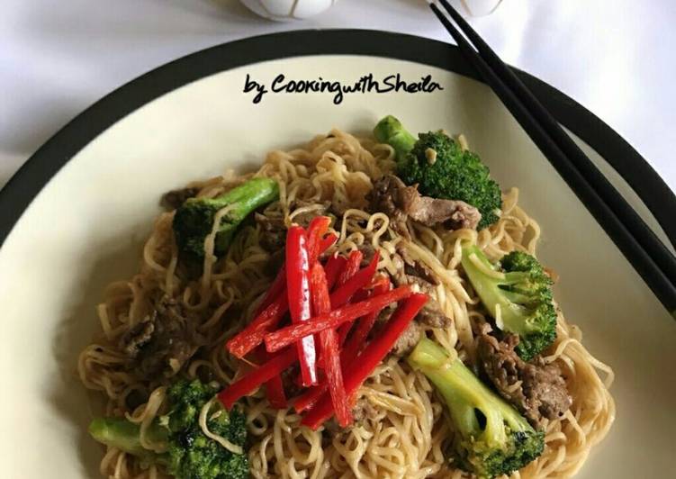 resep masakan Beef And Broccoli Yakisoba