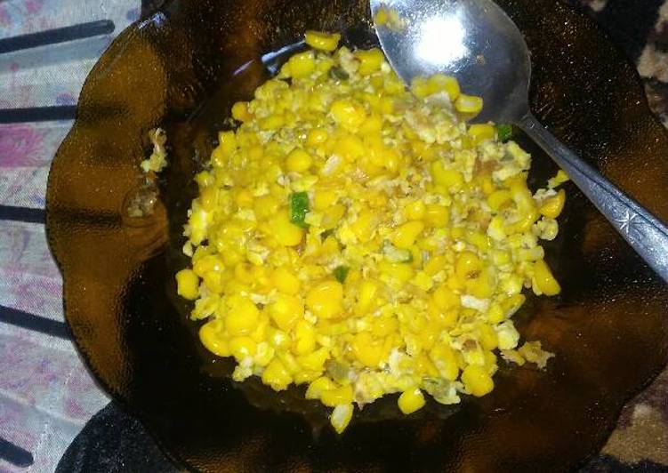 gambar untuk resep makanan Telur Orek Jagung Manis Pedas