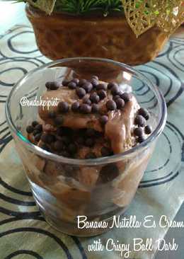 Banana Nutella Es Cream with Crispy Ball Dark