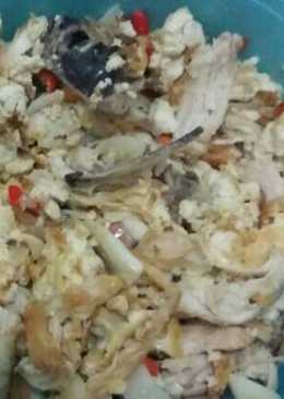 Suir dada ayam Tahu Telor