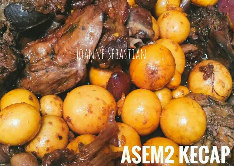 cara membuat Asem2 Kecap Ati Ampela & Telor Muda