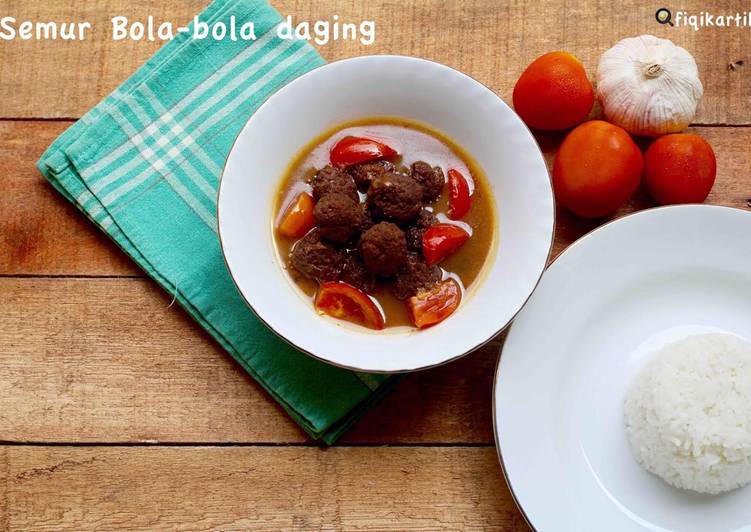 resep makanan Semur Bola-Bola Daging