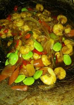 Tumis udang pete