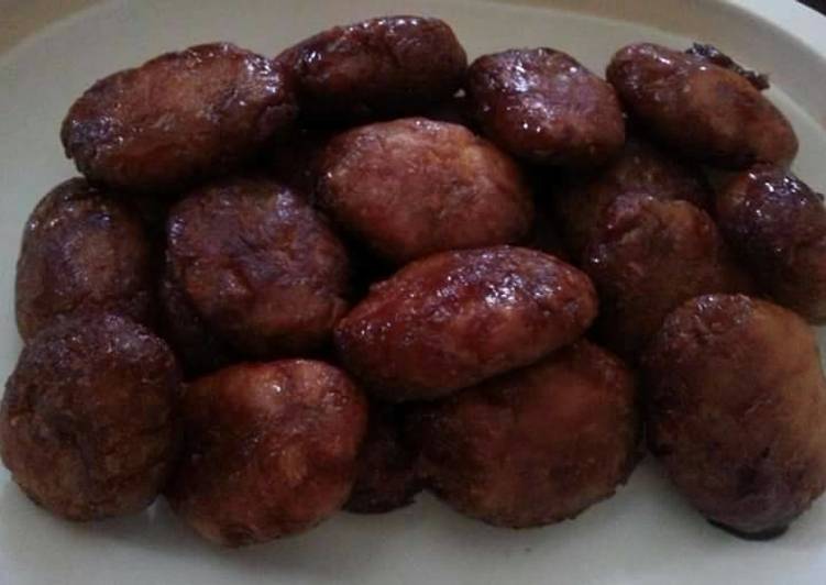 resep lengkap untuk Getas singkong gula merah