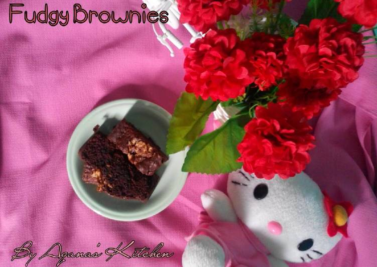 cara membuat Fudgy Brownies No Mixer