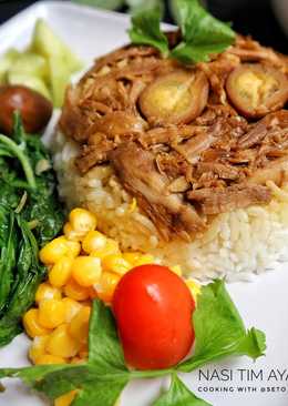 Nasi Tim Ayam with Sop Lobak Tahu