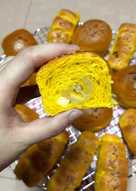 Roti labu kuning isi pisang keju