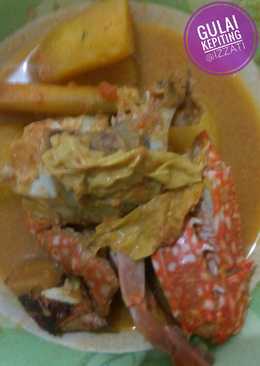 Gulai kepiting dan tahu kering