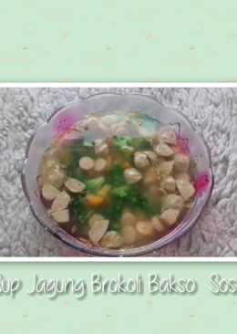 Sup Jagung Brokoli Sosis bakso