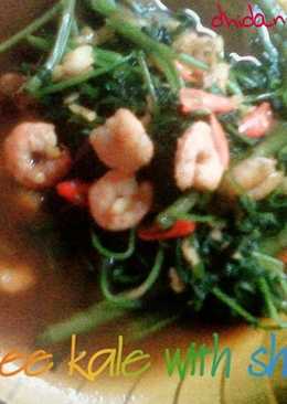 Tumis kangkung udang pake kuah