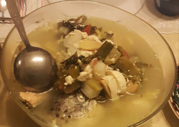 gambar untuk resep makanan Soup pipi salmon