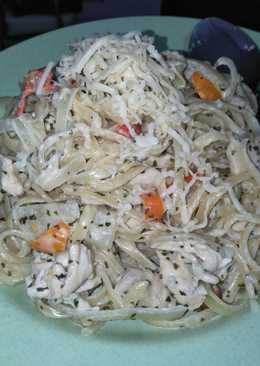 Pollo creamosa fettucini