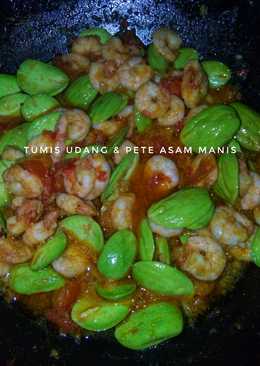 Tumis Udang & pete asam manis