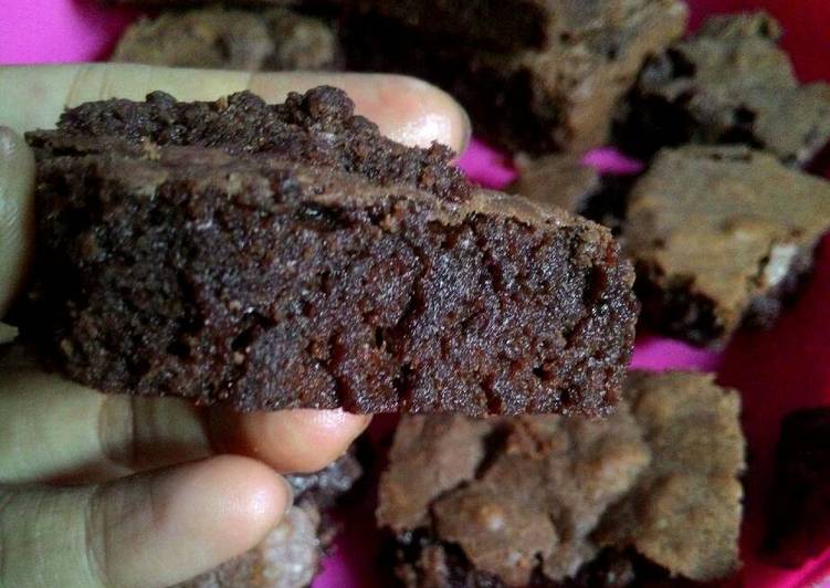 cara membuat Chewy Fudgy COFFE BROWNIES