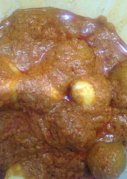 Rendang anak kosan (very murmer and no meat)