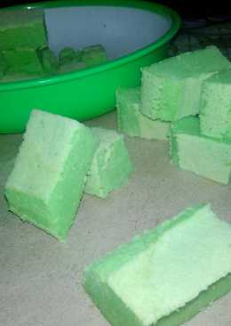 Ogura cake pandan santan kukus