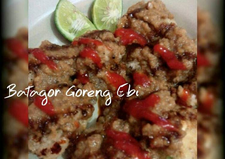 bahan dan cara membuat Batagor Goreng Ebi