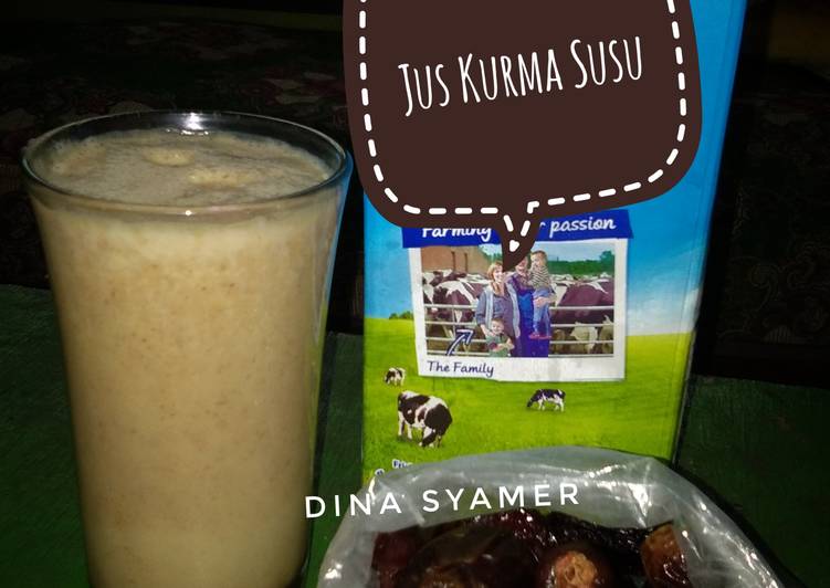 Resep Jus Kurma Susu (utk bumil dan busui) Oleh Dina Syamer Syofia