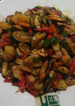 Kerang+kentang goreng saos teriyaki