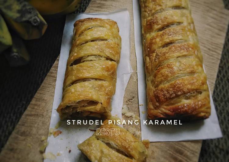 bahan dan cara membuat Strudel Pisang Karamel