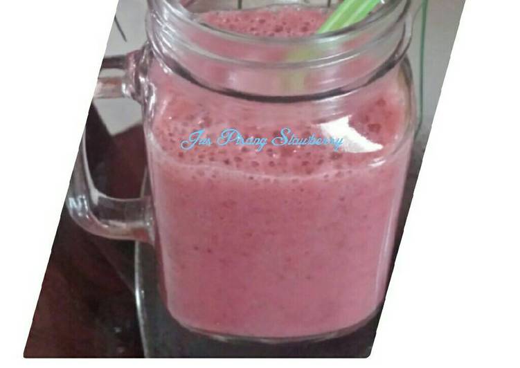 gambar untuk cara membuat Jus Pisang Strawberry