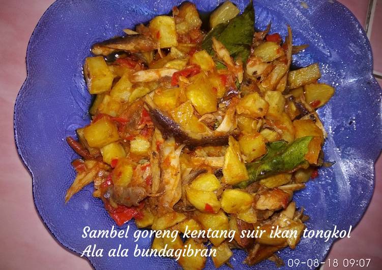 Resep Sambel goreng kentang ikan tongkol suir pedasss