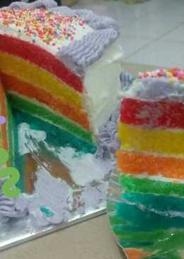 Rainbow cake (Steamed)