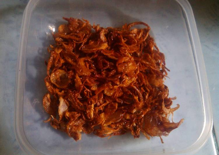 cara membuat Bawang Goreng Awet Alami