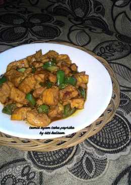 Tumis ayam tahu paprika