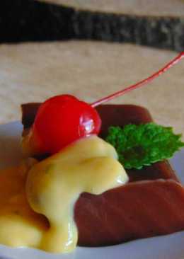 Puding coklat saus vanilla