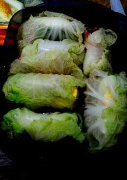 Napa cabbage (sawi putih) wrap