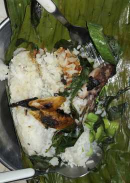 Nasi Bakar Cumi Asin