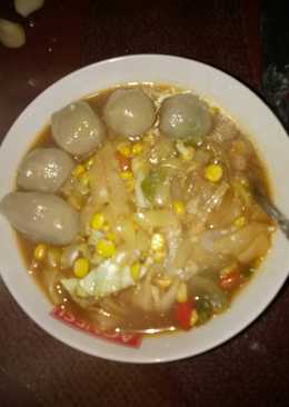 Kwetiaw kuah cilok pedas