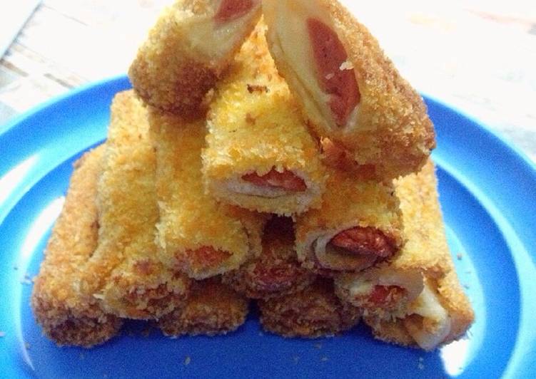 resep makanan Roti Sosis Keju Goreng