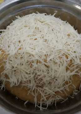 Oat steam cake with cheese