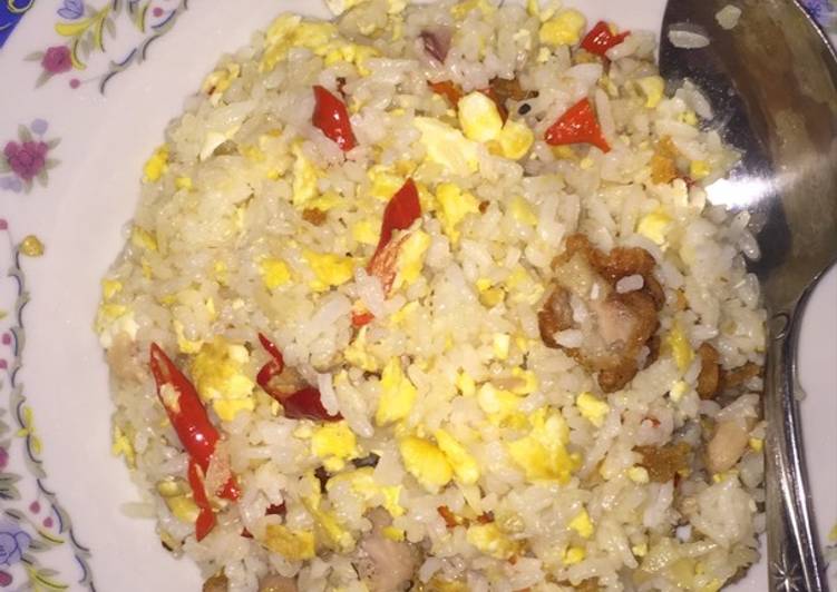 resep makanan Nasi goreng mentega dengan chicken karage