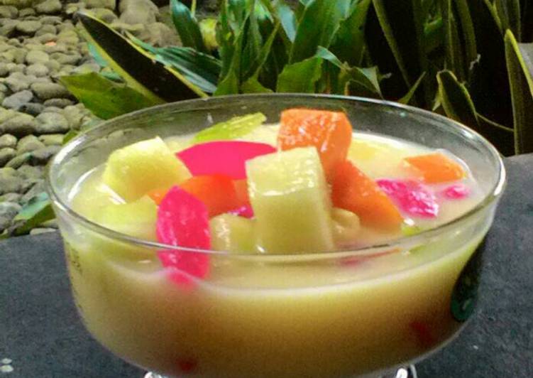 resep lengkap untuk Es Buah