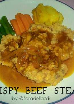 Crispy Beef Steak with Brown Sauce