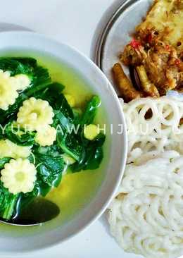 Sayur sawi hijau (+ temu kunci)