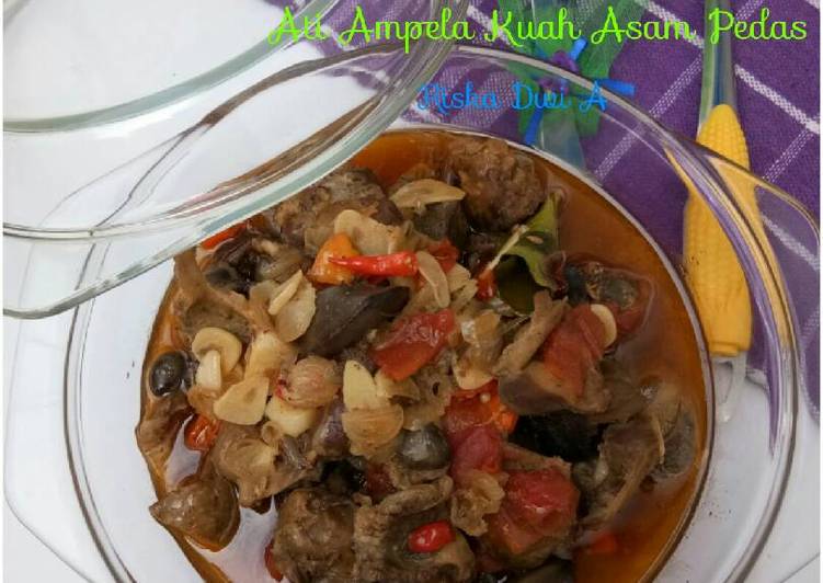 resep masakan Ati Ampela Kuah Asam Pedas